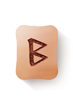 Беркана (ᛒ) - прямое положение