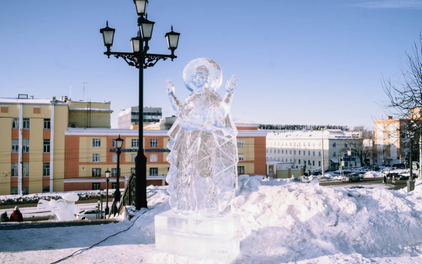 Ледовый фестиваль ангелов и архангелов в Ижевске. Фото: Маша Бакланова