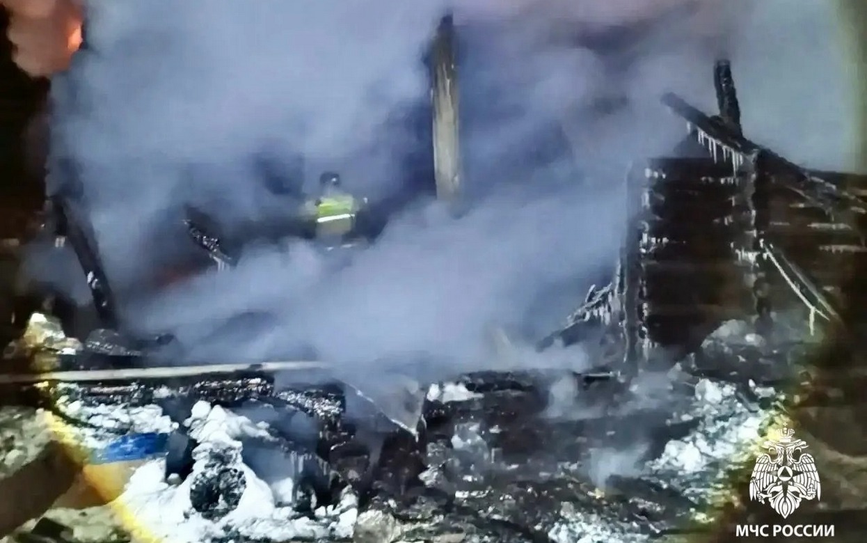 Многодетная семья осталась без дома из-за пожара в Удмуртии