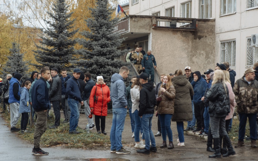 Проводы мобилизованных в Ижевске, 11 октября. Фото: Маша Бакланова