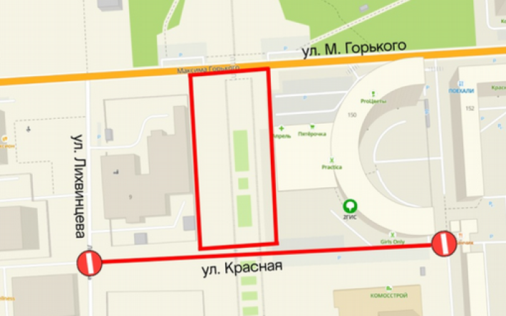 Движение транспорта ограничат на 1,5 месяца на улице Красная в Ижевске