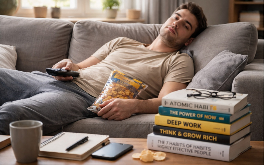 Отдых с книгами самосовершенствования.jpg