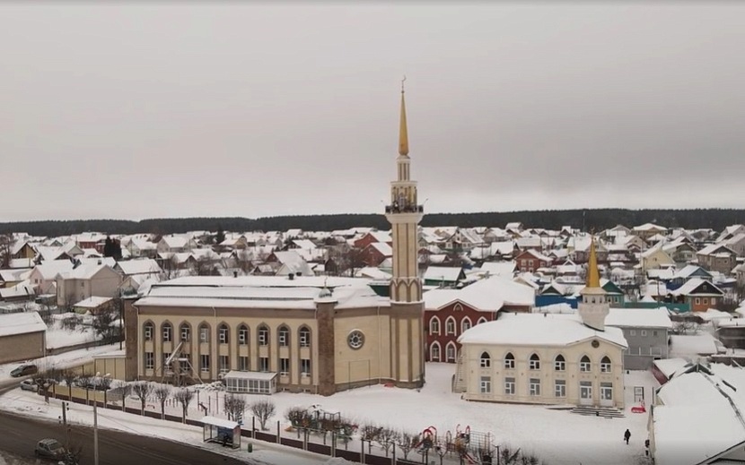Вид на Соборную мечеть Ижевска с высоты птичьего полета. Фото: Сергей Грачев