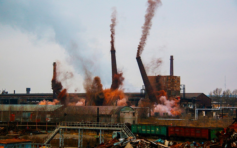 Взрыв труб мартеновского цеха на заводе в Ижевске, 2017 год. Фото: vk.com/izhunder