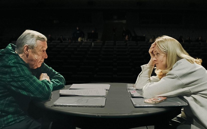 Михаил Ефремов и Анна Михалкова на репетиция. Фото: театр «Мастерская «12» Никиты Михалкова»