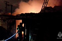 Гараж сгорел в селе под Ижевском