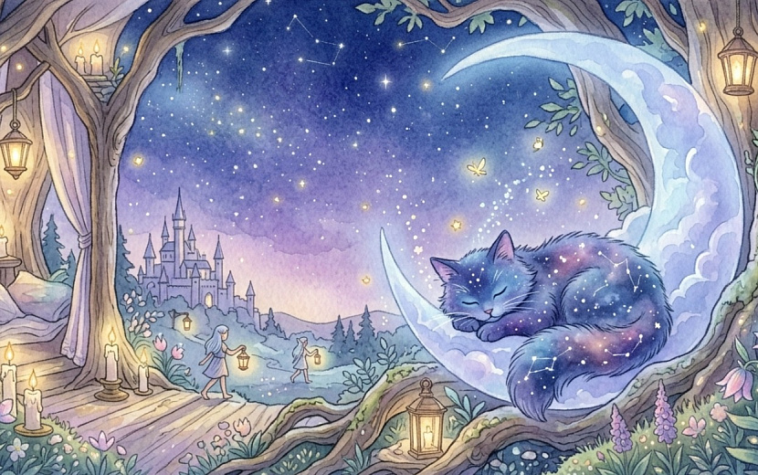 Что скажет таинственная Луна в эту ночь? Фото: Nano banana 2