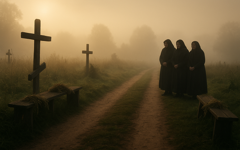 Как на Руси проходили похоронные обряды. Фото: нейросеть