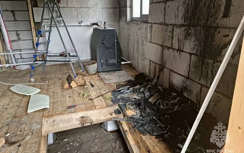 Пожар произошел в Игре из-за оставленной в ведре золы