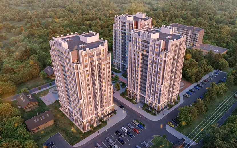 Новый квартал от компании «Талан» строится в зеленом сердце Ижевска – в районе Культбазы рядом с парком Березовая роща и долиной речки Карлутки