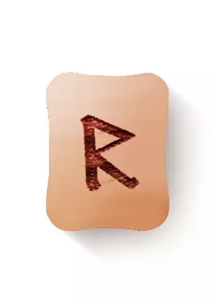 Райдо (ᚱ) - прямое положение