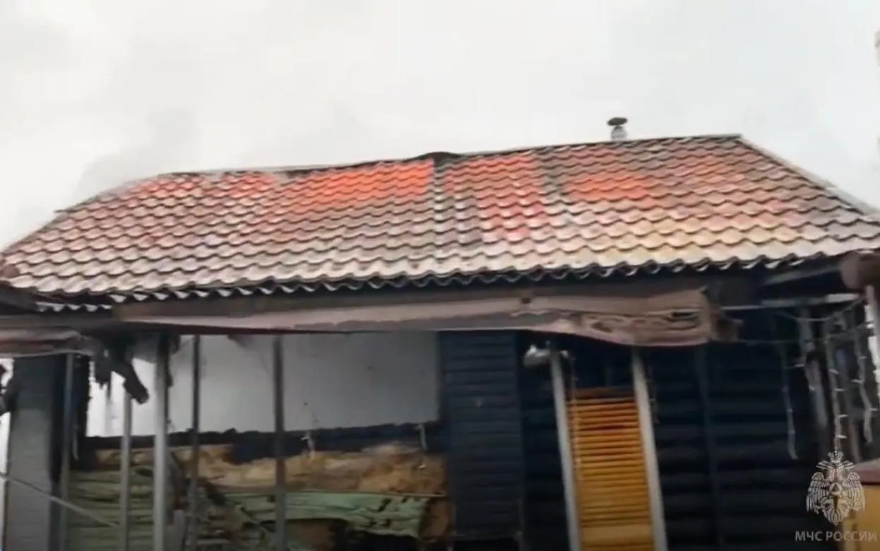 Дом сгорел в Удмуртии из-за гирлянды