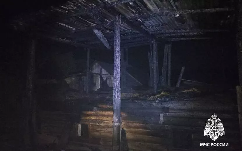 Нежилой хлев сгорел из-за грозы в Кизнерском районе