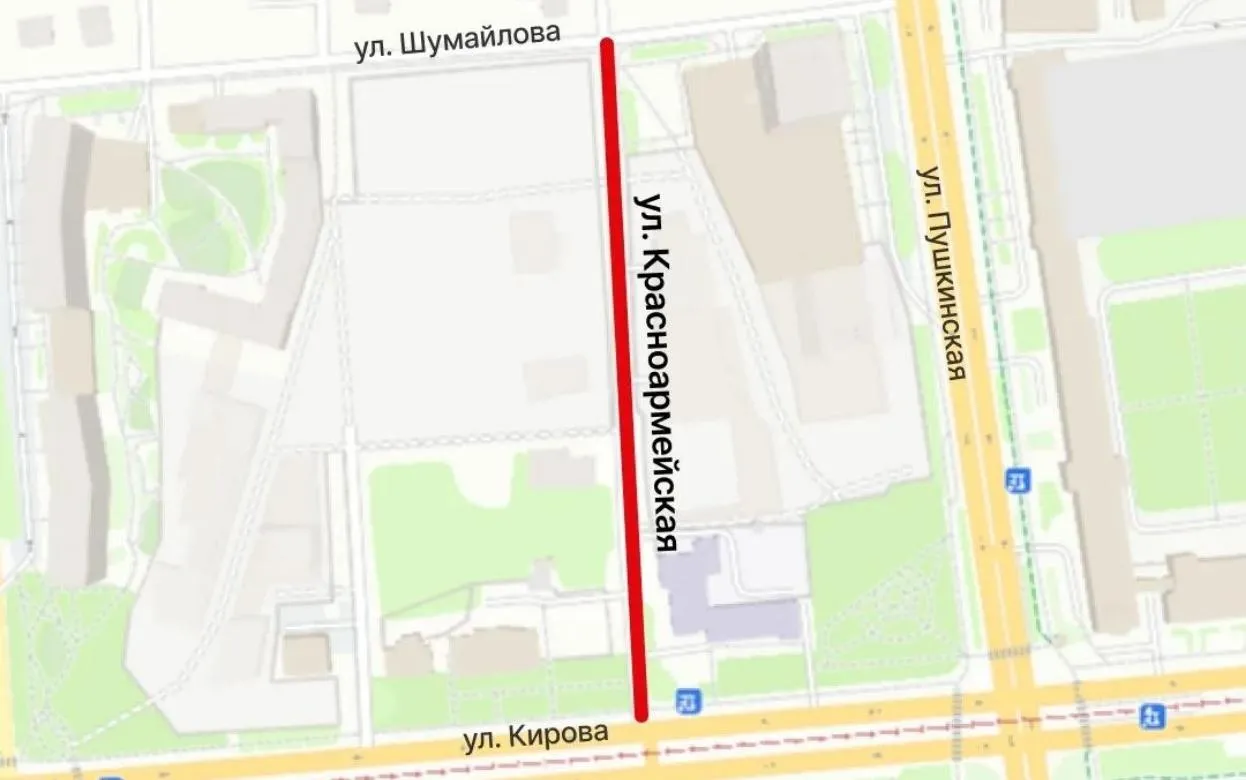 Улицу Красноармейскую перекроют в Ижевске до конца июля