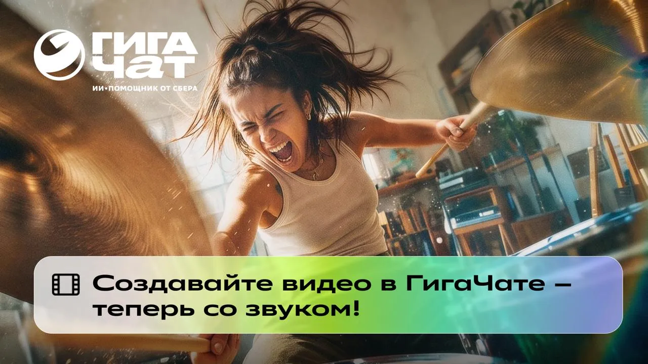 Пользователи ГигаЧата теперь могут создавать видео со звуком