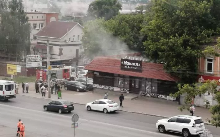 Кафе загорелось в самом центре Ижевска