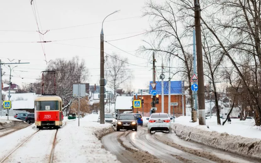 Трамваи не идут через улицу Халтурина в Ижевске