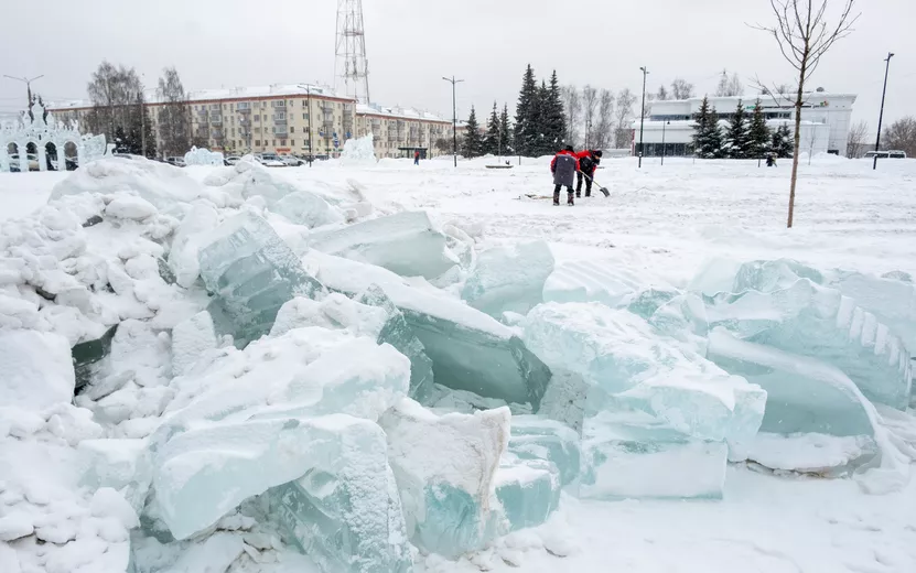 Снос горок на Центральной площади Ижевска начнут 31 января