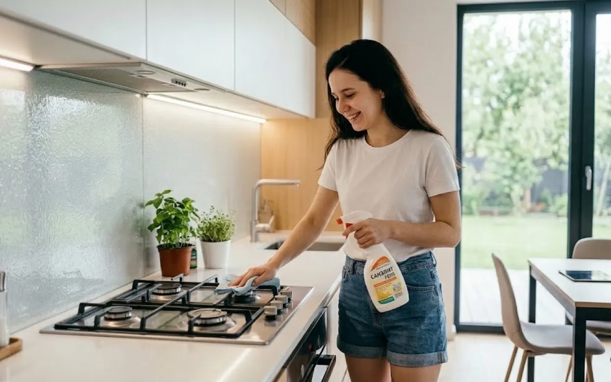 Плита и духовка будут блестеть как новые: 3 кухонных средства, которые отмоют жир без химии