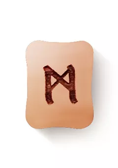 Манназ (ᛗ) - прямое положение