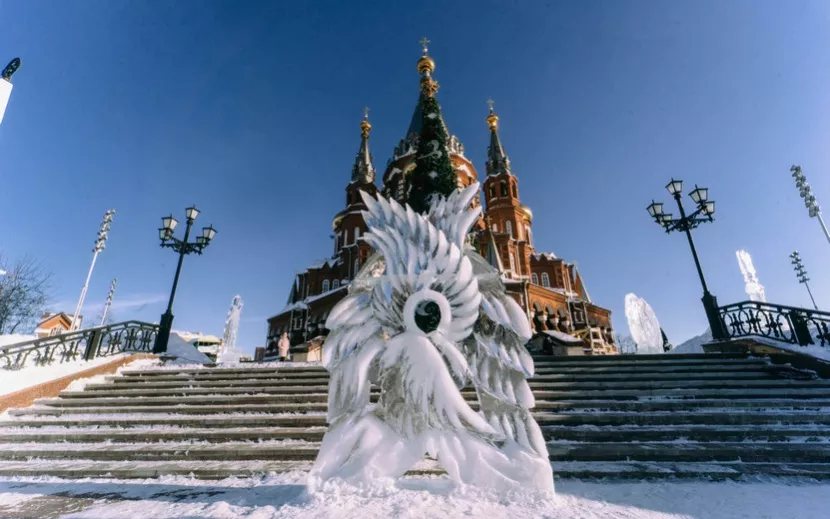 Ледовый фестиваль ангелов и архангелов в Ижевске. Фото: Маша Бакланова