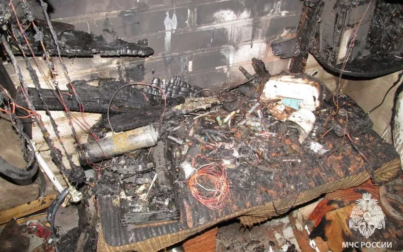 Пожар произошел в Удмуртии из-за самодельного электроприбора