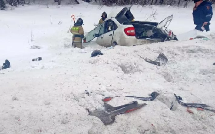 Появилось видео с гибелью полицейских в ДТП в Удмуртии