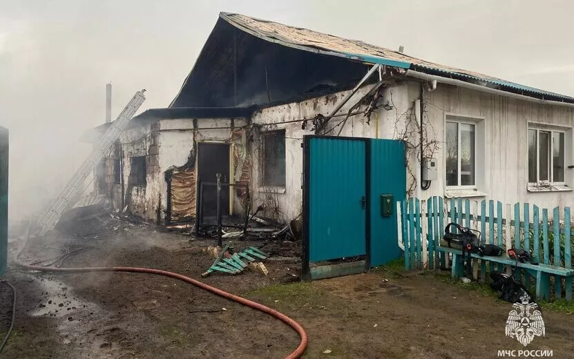 Дом и надворные постройки сгорели в Можгинском районе
