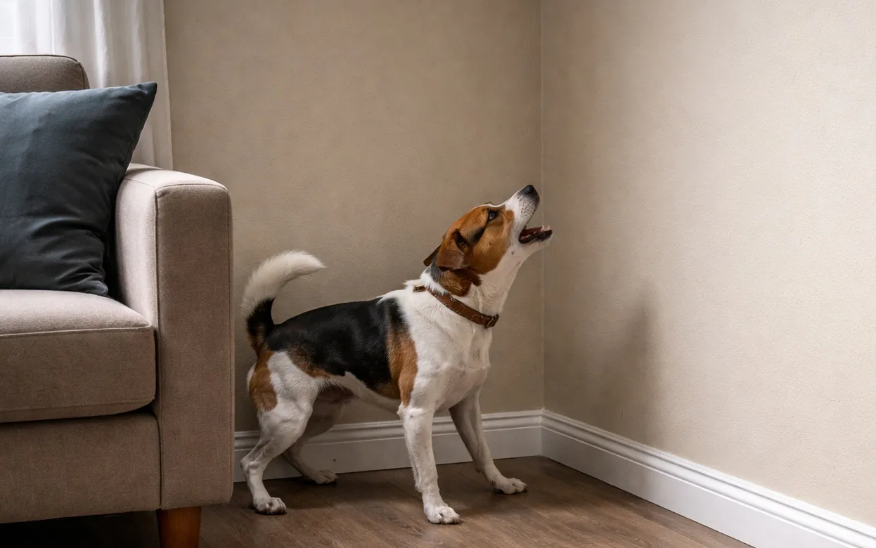 «Она что-то видит»: почему собака смотрит в одну точку и лает на пустоту