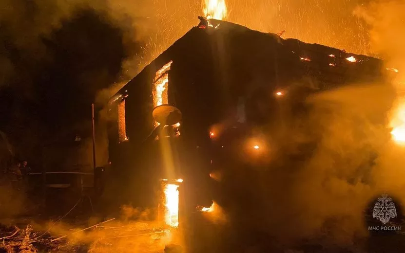 Жилой дом и хозпостройки сгорели в Удмуртии