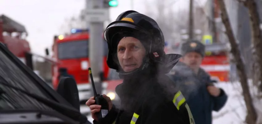 В Ижевске произошел пожар в двухэтажном деревянном доме