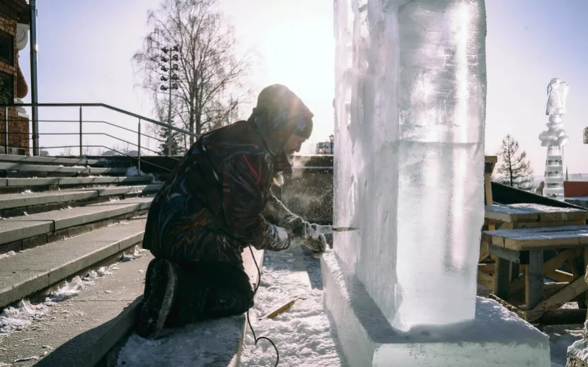 Ледовый фестиваль ангелов и архангелов в Ижевске. Фото: Маша Бакланова