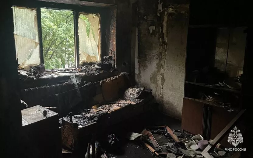 Квартира сгорела в доме на Воткинском шоссе в Ижевске