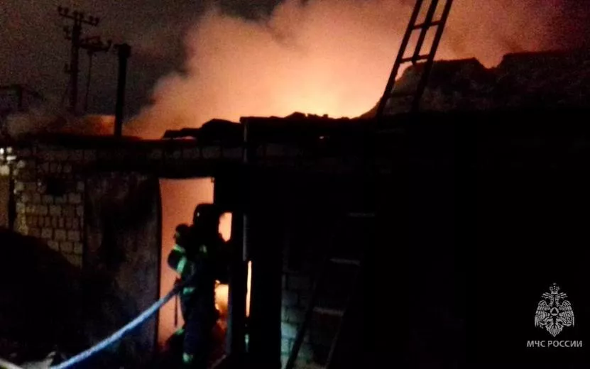 Гараж сгорел в селе под Ижевском