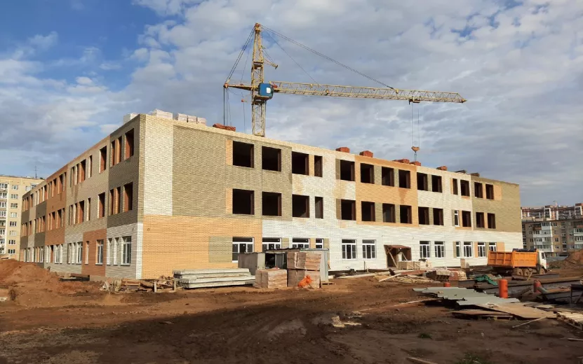 В Ижевске продолжается строительство нового здания школы № 61 в рамках нацпроекта «Образование»