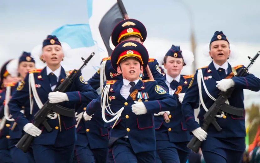 Кадеты на параде