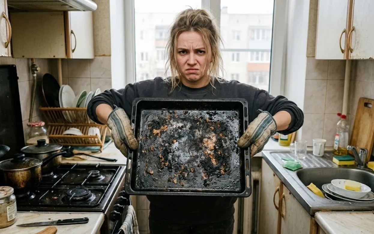 Старый нагар на противне никак не отмывается? Один проверенный способ убирает даже старый жир