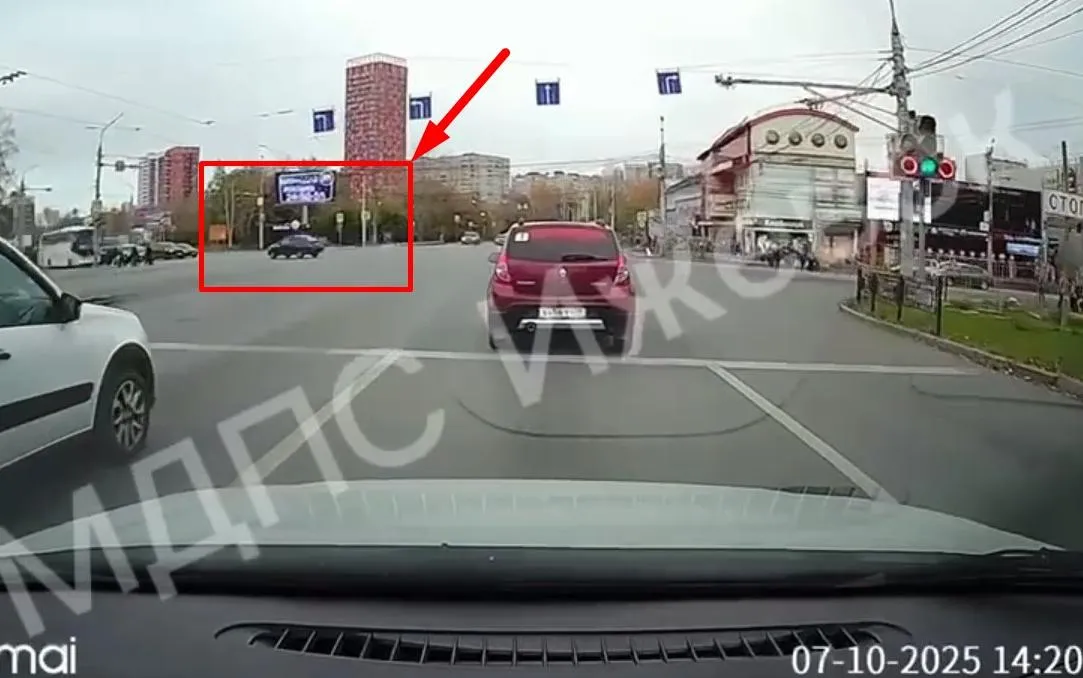 Момент ДТП с четырьмя погибшими в Ижевске