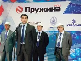 На открытии первой очереди серийного производства сверхпрочных пружин в Ижевске