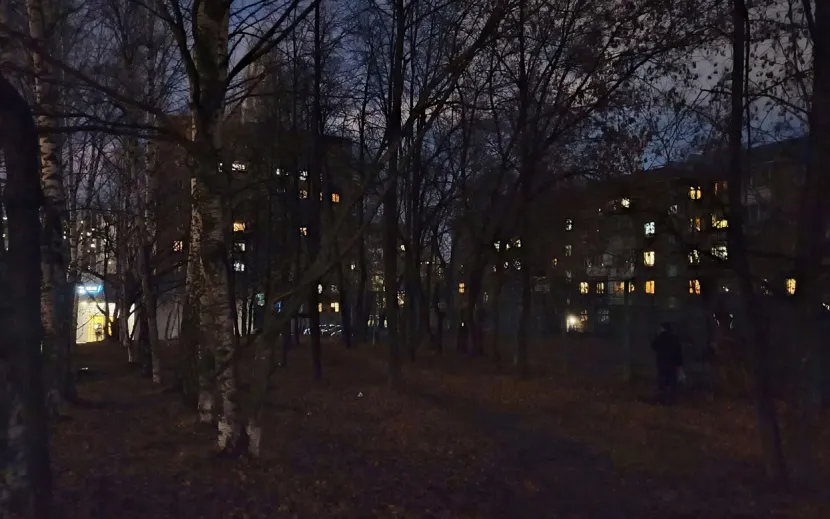 А если пройти немного дальше от дороги рядом с Кирова 9, где люди обычно срезают путь к жилым домам, то можно и вовсе погрузиться в темноту