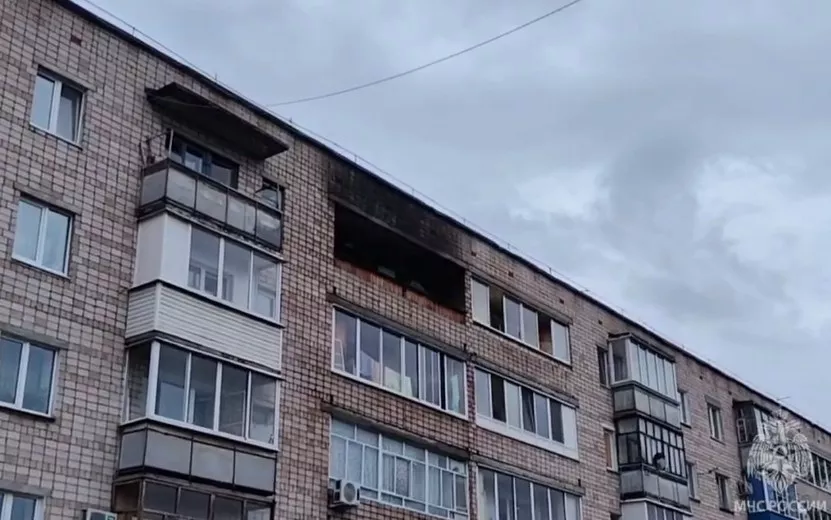 Мужчину спасли из горящей пятиэтажки в Ижевске