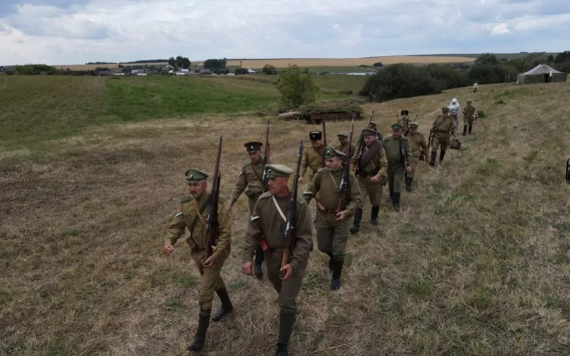 Военно-историческая реконструкция «Юринское убоище». Фото: Александр Ерастов, vk.com/mbuk_cks_sigaevo