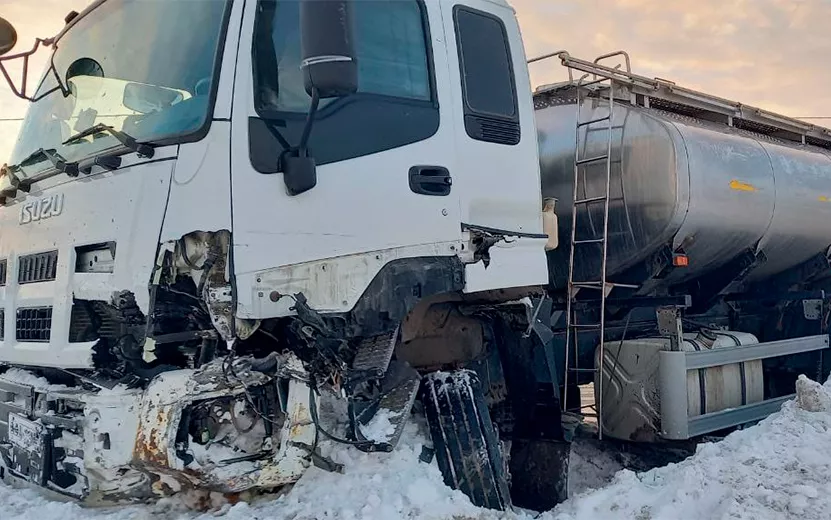 ДТП с молоковозом произошло на трассе «Ижевск — Сарапул» в Удмуртии