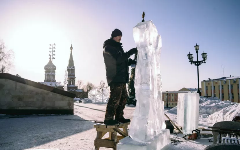 Ледовый фестиваль ангелов и архангелов в Ижевске. Фото: Маша Бакланова