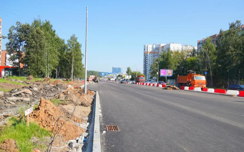 Ремонтируемый участок ул. Удмуртской в Ижевске. Фото: пресс-служба администрации Ижевска