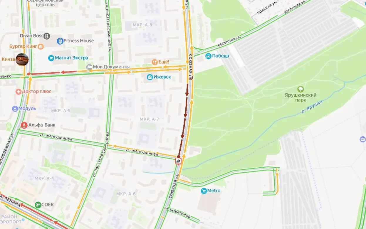 Интервалы автобусов увеличили в Ижевске из-за ДТП на Союзной
