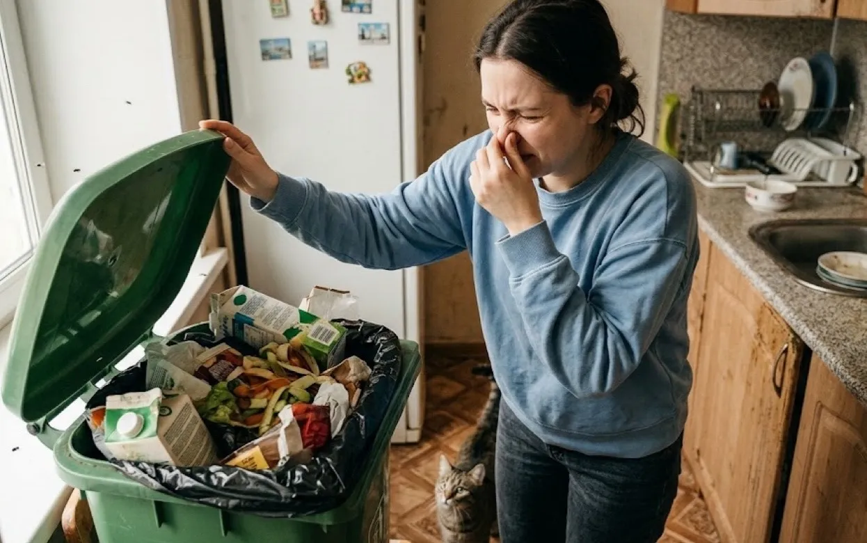 Запах из мусорного ведра больше не появится: простой трюк для кухни
