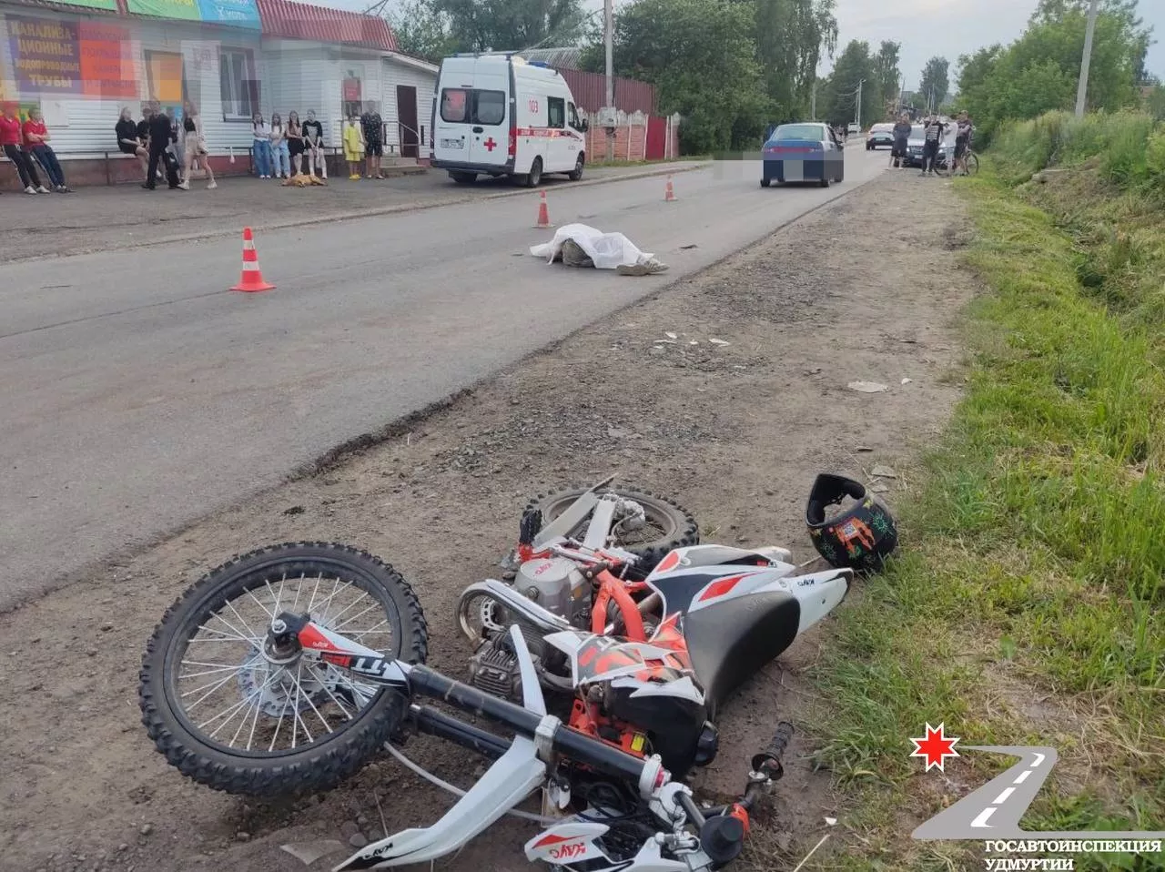 Подросток на питбайке погиб в ДТП в Удмуртии - ДТП - Новости Ижевска,  Удмуртии, России на сайте Ижлайф.