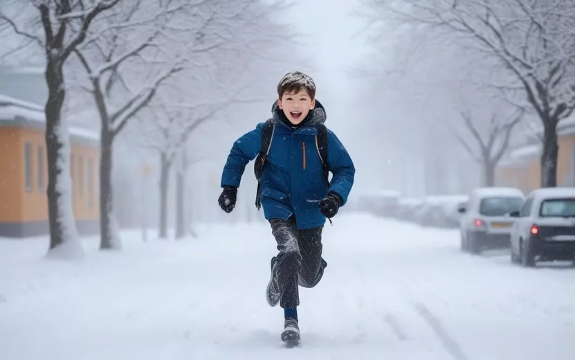 Школьникам Ижевска на время снегопада разрешили остаться дома