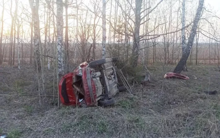Автомобиль с девушкой и двухлетним ребенком внутри перевернулся в Удмуртии